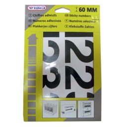 Packet of self-adhesive numbers