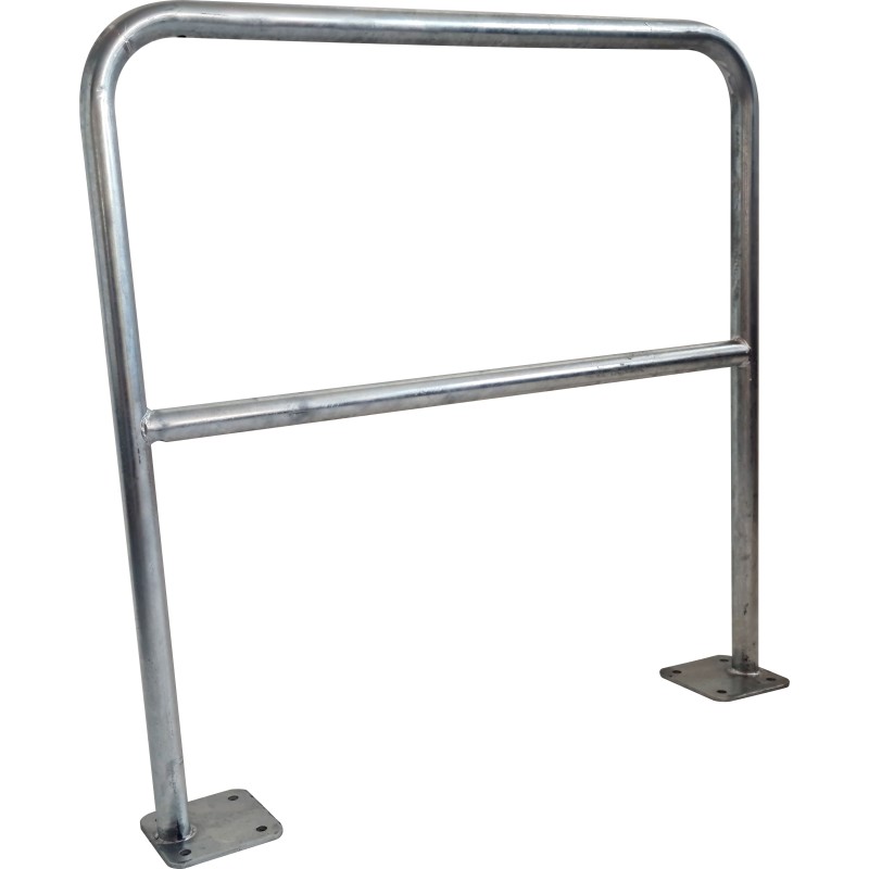 Steel safety barrier to be fixed with a diameter of 40 mm or 60 mm