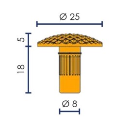 Tactile Paving Stud 25mm Standard NF98351