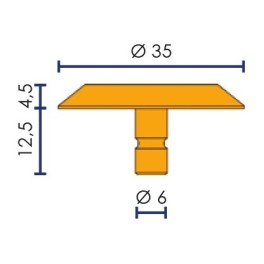 35mm Tactile Paving Stud For Reception Area