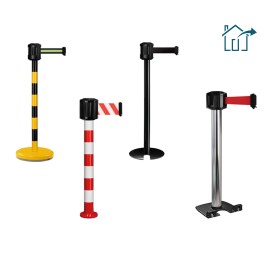 Poteau de guidage extérieur à sangle premium base lestée