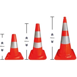 Marking cone with reflective band