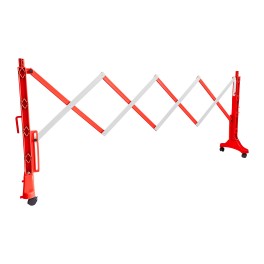 Extendable plastic safety barrier