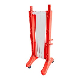 Extendable plastic safety barrier