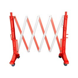 Extendable plastic safety barrier