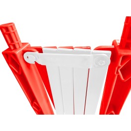 BARRIÈRE EXTENSIBLE PLASTIQUE AVEC ROULETTES 2M