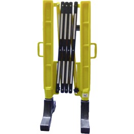 Extendable plastic safety barrier