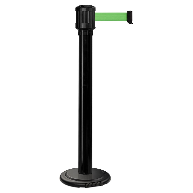 Poteau de guidage extérieur à sangle premium base nomade à roulettes