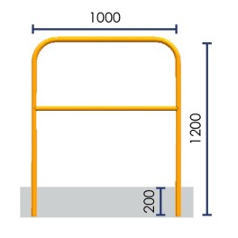 BARRIÈRE ACIER Ø 60mm À SCELLER