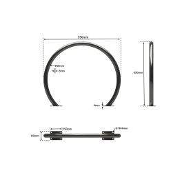 Arceau vélo rond inox