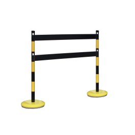 Steel bollard kit with barrier