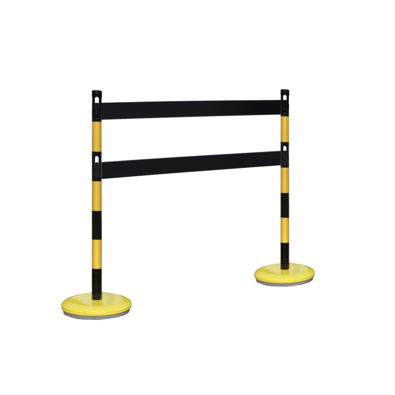 Steel bollard kit with barrier