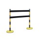 Steel bollard kit with barrier