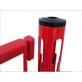 Steel bollard kit with barrier