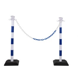 Kit 2 poteaux abs monobloc avec chaine 2 m - base vide