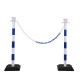 Kit 2 poteaux abs monobloc avec chaine 2 m - base vide