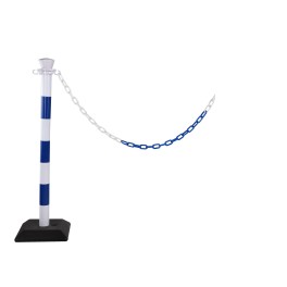 Kit 1 poteau abs monobloc avec chaine 2 m - base lestée