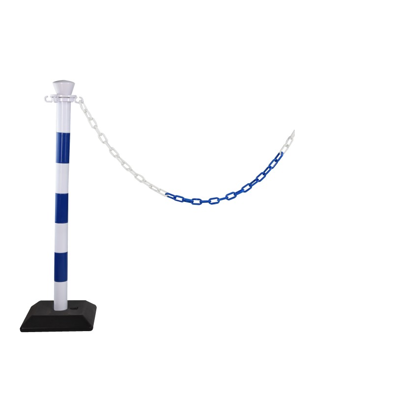 Kit 1 poteau abs monobloc avec chaine 2 m - base lestée