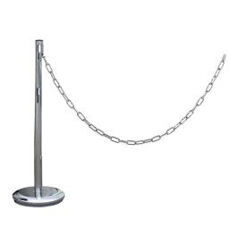 Steel post extension with 2m chain