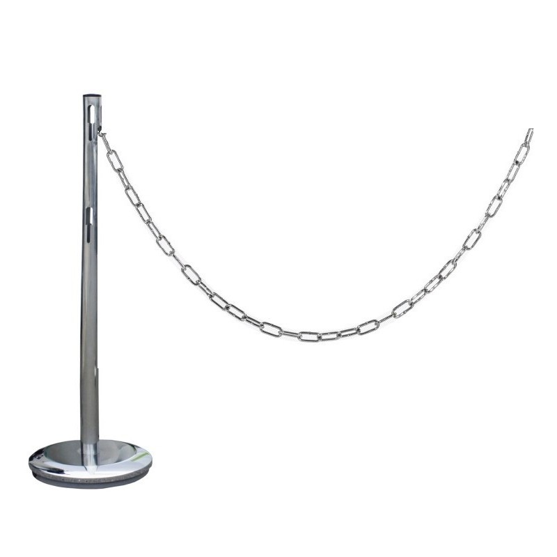 Steel post extension with 2m chain
