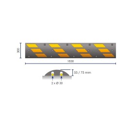 High-visibility Monobloc Speed Bump EASYSEED Series