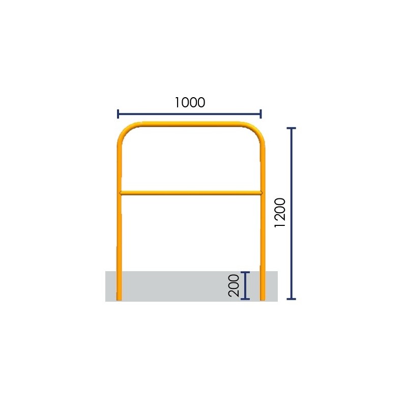 Barrière acier Ø 40 mm à SCELLER