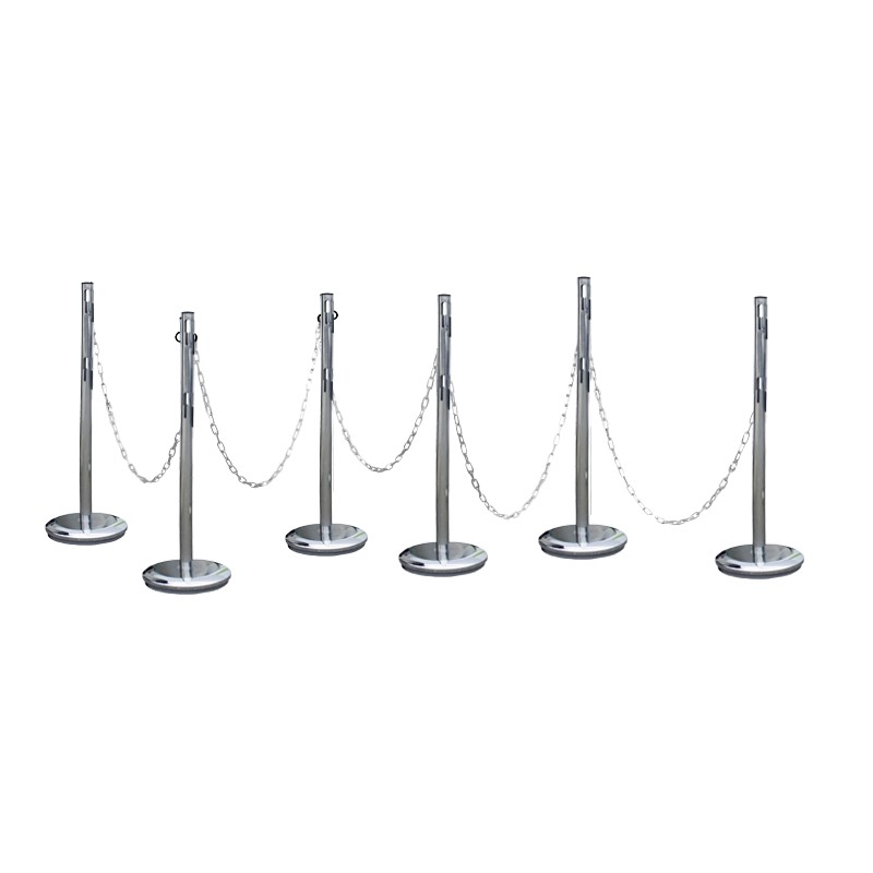 Steel bollard kit with chain