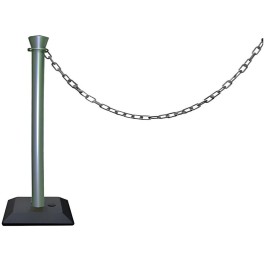 Kit 1 poteau abs avec 2m de chaine - base vide