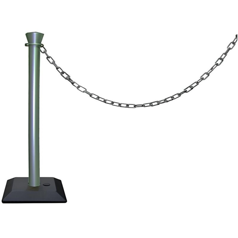 Kit 1 poteau abs avec 2m de chaine - base vide
