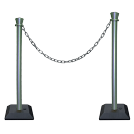 Plastic marking post with chain