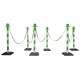 Kit of 6 poteaux abs en kit avec 10 m de chaine - base vide