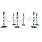 Kit 6 poteaux de balisage abs monobloc avec 10 m chaine - base vide