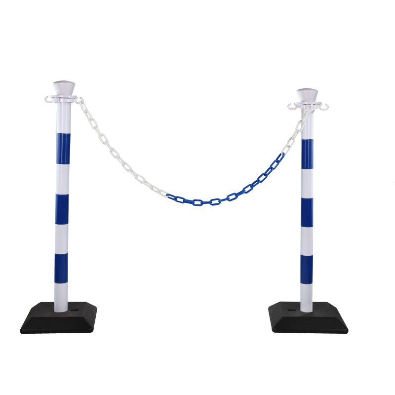 Kit 2 poteaux abs monobloc avec chaine 2 m - base lestée
