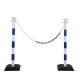 Kit 2 poteaux abs monobloc avec chaine 2 m - base lestée