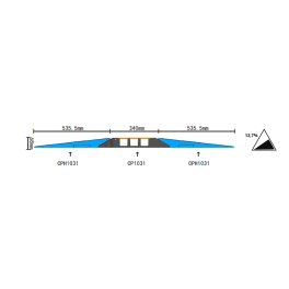 3-Channel Cable Protector ø 58x52 mm – with PRM Ramp