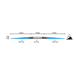 6-Channel Cable Protector ø 25x34 mm – with PRM Ramp