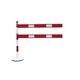 Poteau acier avec 2 barrières
