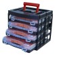 Transport case with 4 bucket-style cases