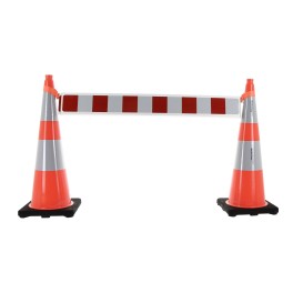 Extendable barrier with ties