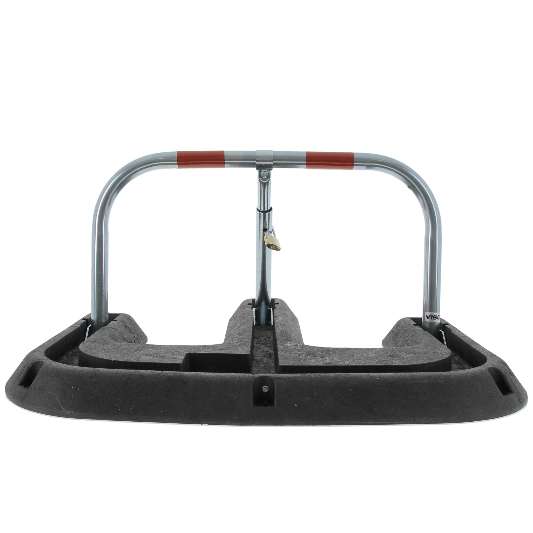 Parking hoop with padlock and protection structure