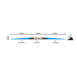 6-Channel Cable Protector ø 25x34 mm – with PRM Ramp
