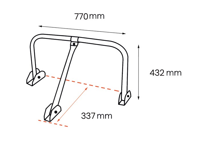 Arceau de parking avec cylindre