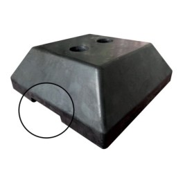 Base for polypropylene safety barrier