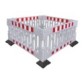 Base for polypropylene safety barrier