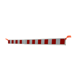 Extendable barrier with ties