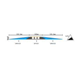 3-Channel Cable Protector ø 58x52 mm – with PRM Ramp