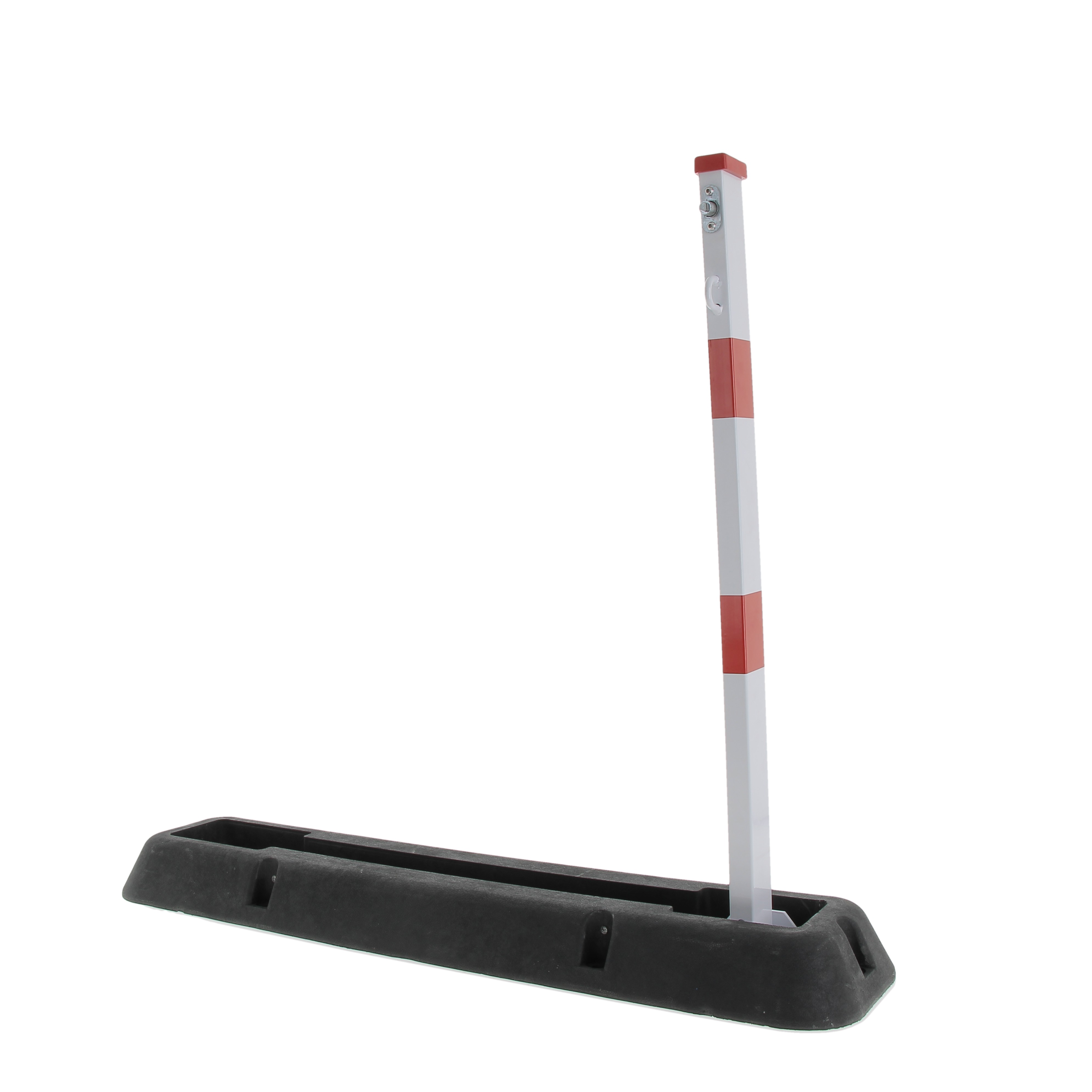 Poteau de parking rabattable avec structure