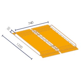 Rampe PMR pliante en aluminium 1.2 m - 300 kg