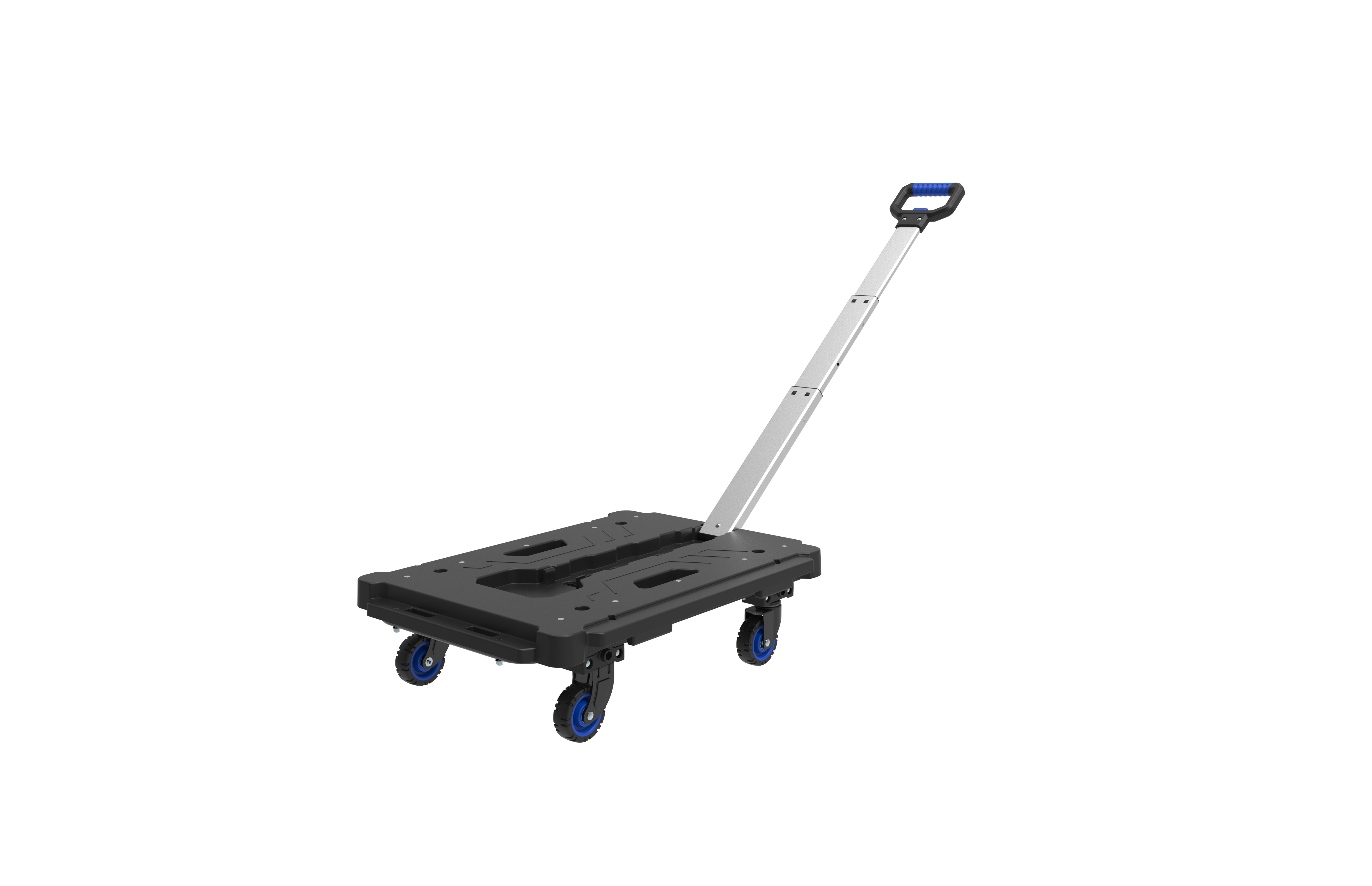 Rolling platform with telescopic handle
