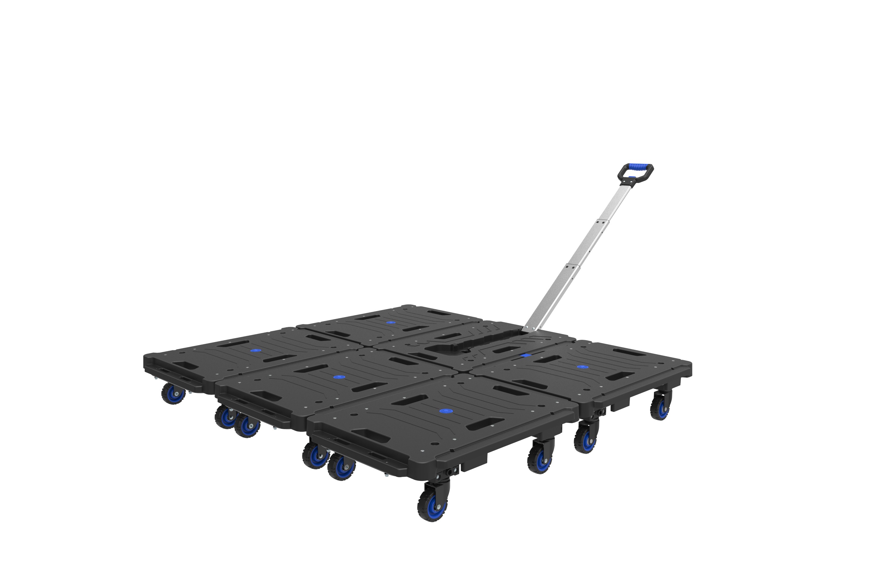 Rolling platform with telescopic handle